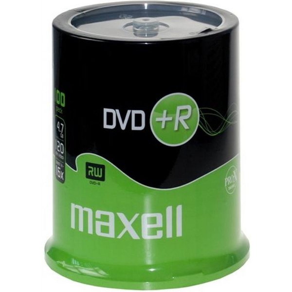 Maxell DVD-Rohling 100 Maxell Rohlinge DVD+R 4,7GB 16x Spindel