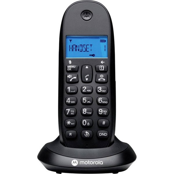 Motorola DECT Phone DECT Mobilteil Schwarz 107C1001CB+ Schnurloses DECT-Telefon