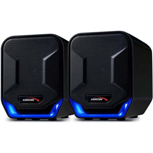 Audiocore AC865 PC-Lautsprecher (USB (5V) Stereo Lautsprecher mit Lautstärkeregelung)