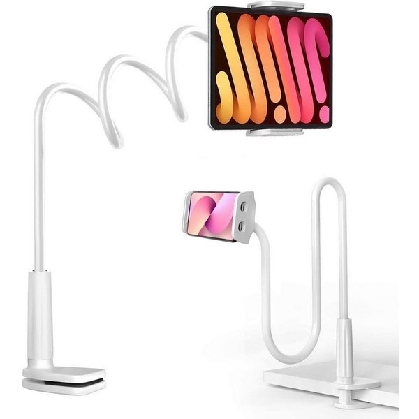 ibettertec Handy-Halterung Flexibler Schwanenhals-Handyhalter Gooseneck Handyhalter, (bis 10.5 Zoll, – Höhenverstellbar & 360° Drehbar – Universell für iPhone, 