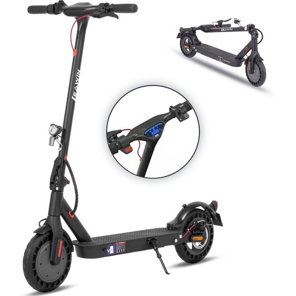 ZWHEEL E-Scooter mit Straßenzulassung 10'' Elektroroller, Reichweite 40km, klappbar, 500 W, 20 km/h, (E-ABS+Scheibenbremse, bis zu 120kg, mit Schutzblechen), E-