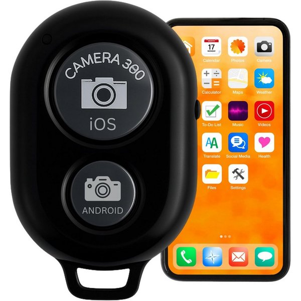 TronicXL Bluetooth Selbstauslöser für iPhone Smartphone Handy Selfie Auslöser Smartphone-Controller (1 St., für Samsung Xiaomi Google Zubehör Influencer)