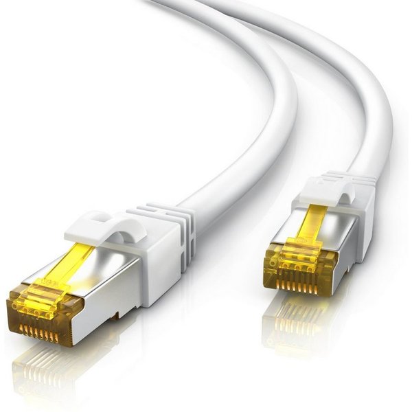Primewire Gigabit Ethernet S/FTP Netzwerkkabel, 10000 Mbit/s, Patchkabel - 25m LAN-Kabel, CAT.7, RJ-45 (Ethernet) (2500 cm), für Router, Modem, Switch, PC, idea