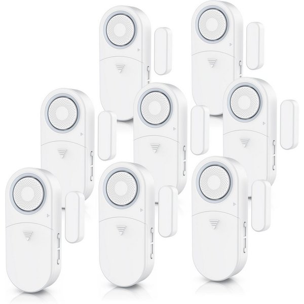 BEARWARE Fensteralarm / Türalarm, 120 dB lauter Signalton, Alarmsensor Fensteröffnungsmelder (für Tür & Fenster, Einbruchschutz, mit Batterien, Alarmanlage)