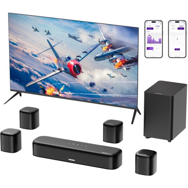 Ultimea Lautsprecher 7.1 Dolby Atmos Soundbar (HDMI, Bluetooth, 350 W, Home Theater Sound System Mit App-Steuerung)