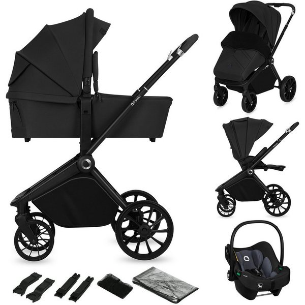 lionelo Kombi-Kinderwagen MIKA PLUS 3IN1, (Set), 3in1 Set mit Astrid i-size/XXL-Verdeck/Komfortable Dämpfung