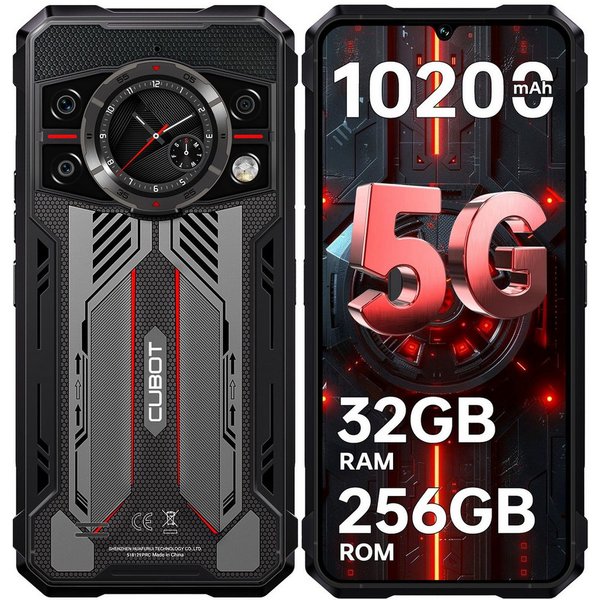 Cubot KINGKONG 11 5G Outdoor Smartphone (17,07 cm/6.72 Zoll, 256 GB Speicherplatz, 108 MP Kamera, 10200mAh, 6.72" FHD+ 120Hz, IP68/IP69K, 5G Dual-SIM, NFC, OTG)