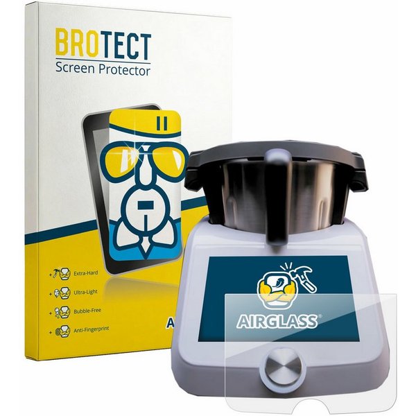 BROTECT Displayschutzglas Folie für SilverCrest Monsieur Cuisine Smart, Schutzfolie Glas Panzer Display Schutz klar