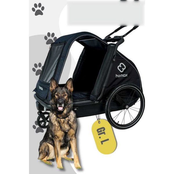 Hamax Fahrradhundeanhänger Pluto L (Zuladung bis 45kg)