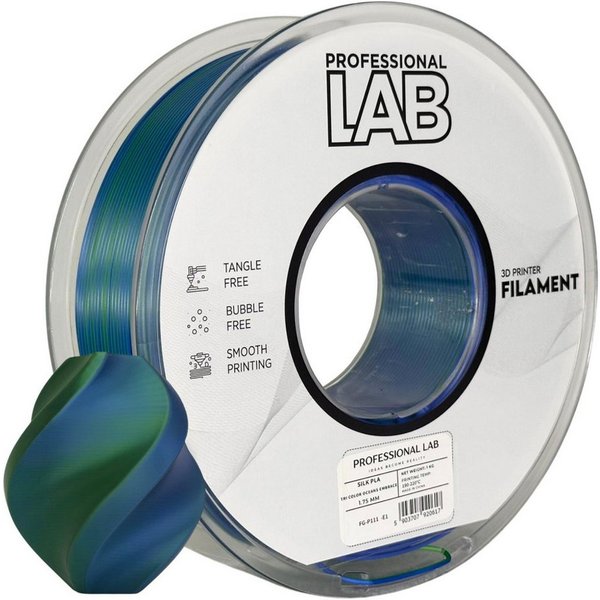 Prof. Lab Filament Silk PLA Filament Mehrfarbig 1KG 1.75mm, Rainbow Filament