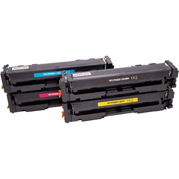 ABC Tonerkartusche, (Kompatibles Set 4x Toner für HP 216A W2410A - W2413A (MIT CHIP) Color, HP Color Laserjet Pro M155 Series, MFP M182 M183 Series), HP Color L