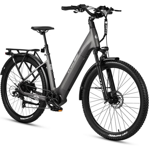 TTGO E-Bike Cityrad 28 Zoll, 70Nm Hinterradmotor, 120km, Z3, für Damen und Herren, 7 Gang SHIMANO, Kettenschaltung, Heckmotor, 720 Wh, 5 Stufen, LCD-Farbdisplay