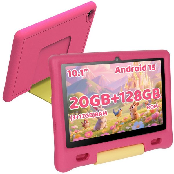 BUFO 10 Zoll 3GB RAM, 128GB, 1280x800 HD Display, Wi-FI 6, 5000mAh, Kinder Tablet (10", 128 GB, Android 15, 5G WiFi, Android 15 Kinder-Tablet mit Elternkontroll