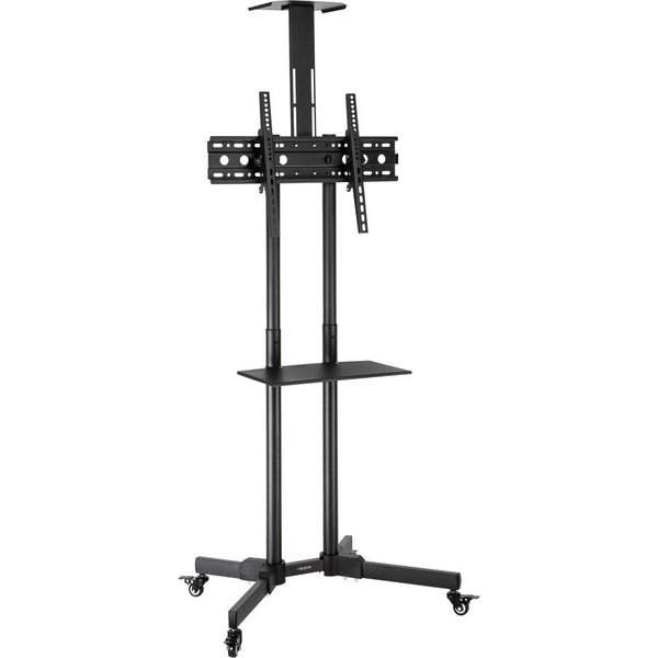 LALAHO TV-Standfuß TV Bodenständer mit Rollen maximal 60 kg, (bis 70 Zoll, 15°-Verstellung nach oben und unten,es kann sich bewegen)