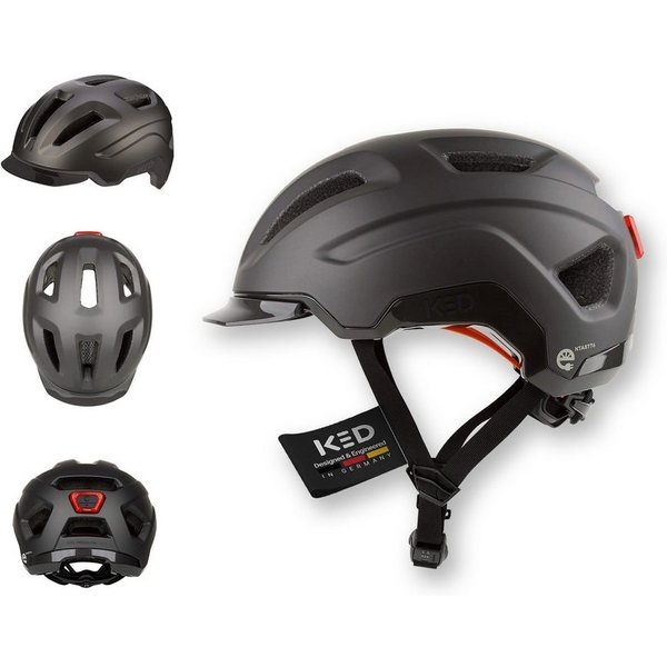 KED Fahrradhelm Pedalon E-Bike Helm, mit LED-Rücklicht und Maxshell-Technologie