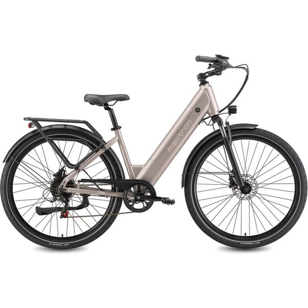 Maxtron E-Bike ATB Maxtron Lira 28" City-E-Bike, 7 Gang Shimano, Kettenschaltung, Heckmotor, 720 Wh, (mit integr. Akku), Elektrofahrrad für Alltag und Einkauf