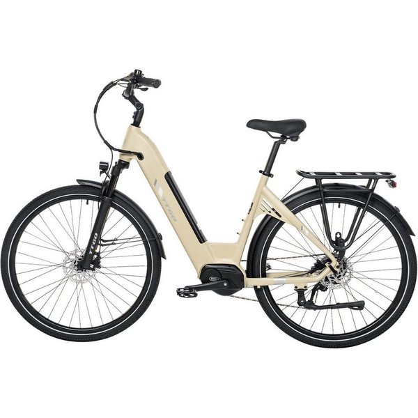 TTGO E-Bike Cityrad 28 Zoll, 75Nm Mittelmotor, Drehmomentsensor, 140km, Lockout-Federgabel, 9 Gang Shimano, Kettenschaltung, Mittelmotor, 648 Wh, Tiefeinstieg, 