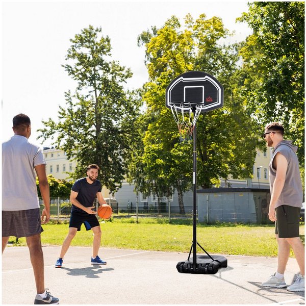 HOMCOM Basketballkorb Outdoor höhenverstellbarer Basketballständer für Jugendliche (Basketballanlage mit Ständer, 1-St., Basketballständer), für Jungendliche, S