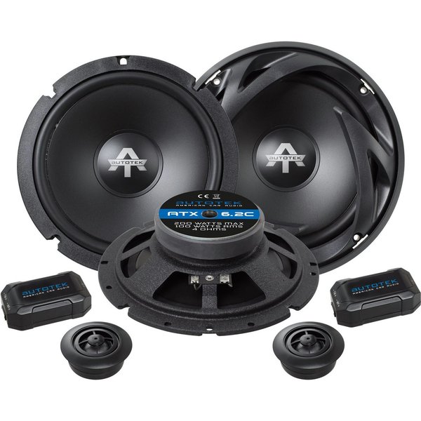 Autotek ATX-6.2C 2-Wege 16,5cm Lautsprecher System sehr flach Auto-Lautsprecher (100 W)