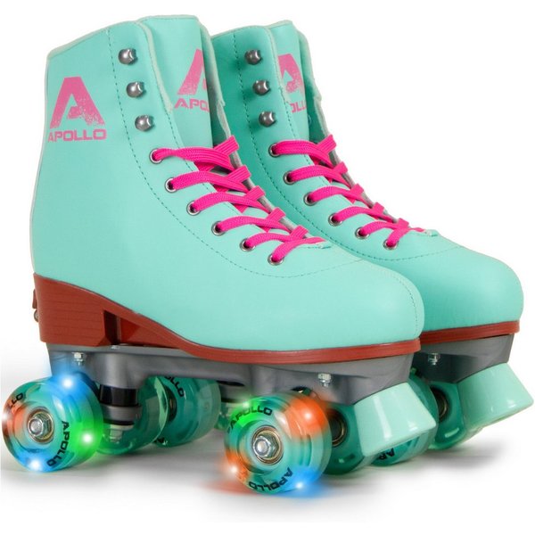 Apollo Rollschuhe Retro Discoroller, verstellbare Disco Roller Skates, größenverstellbar Rollerskates, Retro Design
