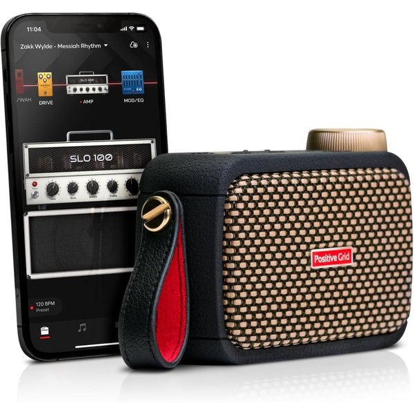 Positive Grid Positive Grid Spark GO 5W tragbarer Gitarrenverstärker Bluetooth Audioverstärker (Vertärker mit Smart-App für E-Gitarre Akustikgitarre oder Bass)
