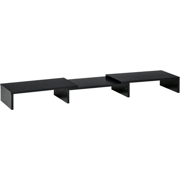 Vinsetto Monitor-Halterung Monitorständer, (Set, 1-tlg., Monitorständer, Monitorständer verstellbar doppelter Bildschirmständer Holzregal)