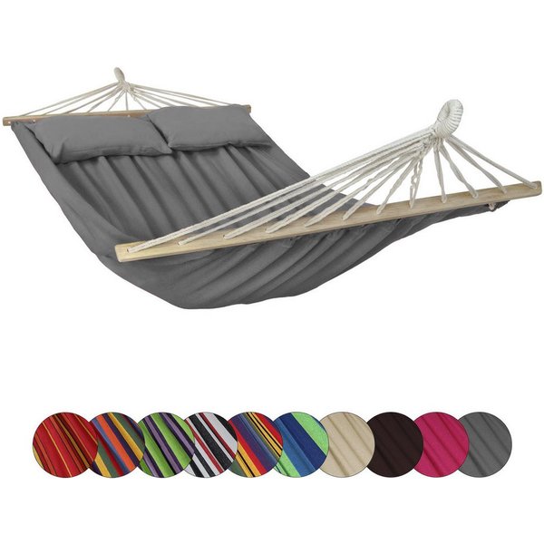 BB Sport Stabhängematte Stabhängematte 240 x 150 cm inkl. 2 Kissen für 2 Personen