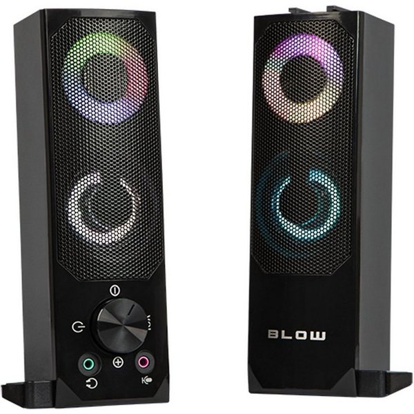 BLOW MS-28 PC-Lautsprecher (Bluetooth, 6 W, AUX-Anschluss, Soundbar-Funktion, RGB-LED-Bleuchtung)