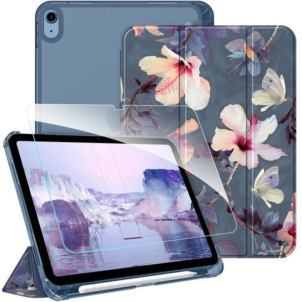 Fintie Tablet-Hülle für iPad 11 Generation 11'' 2025 (A16), iPad 10 Generation 10.9'' 2022, mit Schutzfolie, matt durchsichtige Rückseite Case mit Stifthalter