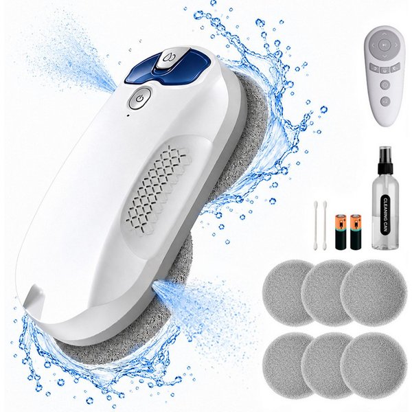 Grenintol Fensterputzroboter, Automatischer Fensterputzroboter 4500PA,Fenstersauger mit Water Tank, (Fensterputzer Elektrisch mit Intelligentes Kantenerkennungs