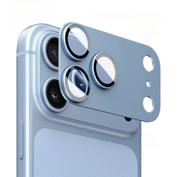 Wigento Kameraschutzglas Rück Kamera Schutz Glas 9H Apple iPhone 18 Pro Aluminium Blau für Apple iPhone 18 Pro, Aluminiumlegierung, hohe Lichtdurchlässigkeit, A