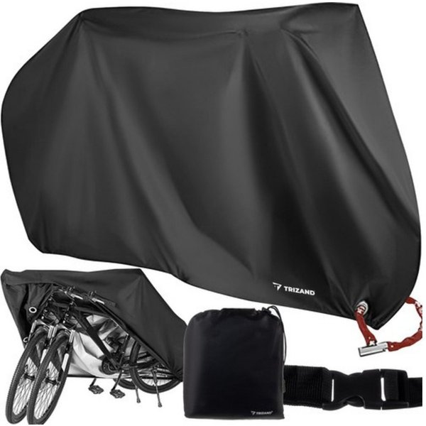 Trizand Schutzplane Fahrrad Motorrad Rollerabdeckung (Spar-Set, 1-St., schützend), Passend für Fahrräder 26–28 Zoll, Roller und Motorräder