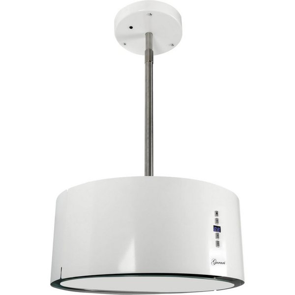 GURARI Inselhaube GCH I 237 WH 50 // Dunstabzugshaube 50cm, 860m³/h,Umluft Inselhaube,Weiß