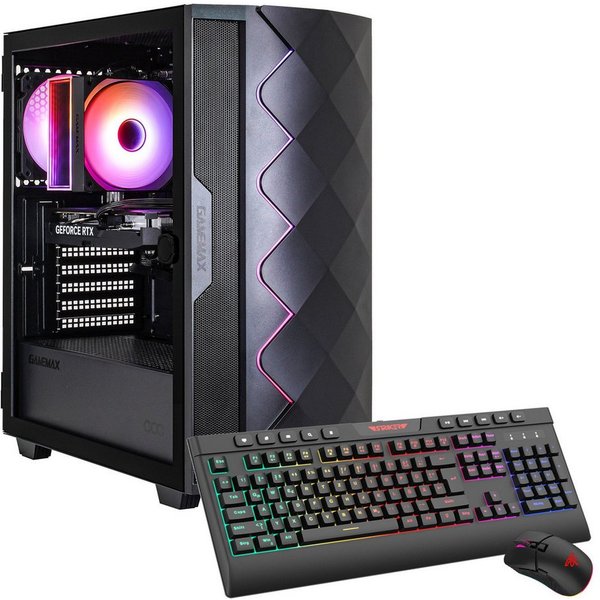 GAMEMAX Diamond BK 7795 AMD Ryzen 5 5500 RTX 5050 16B 1TB SSD Gaming-PC (AMD Ryzen 5 5500, RTX 5050, 16 GB RAM, 1000 GB SSD, Luftkühlung, Windows 11)
