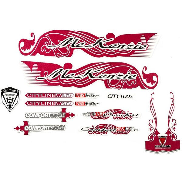 Non-Branded Fahrradrahmen Fahrrad DEKOR Satz Aufkleber Rahmen Girl Lady Bike Sticker MC KENZIE