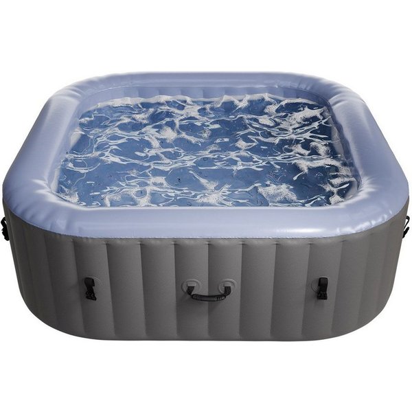 Juskys Whirlpool SpaLuxe, Aufblasbar, (1-tlg), 130 Sprudeldüsen, Inkl. Pumpe und Zubehör, 2400W Heizleistung
