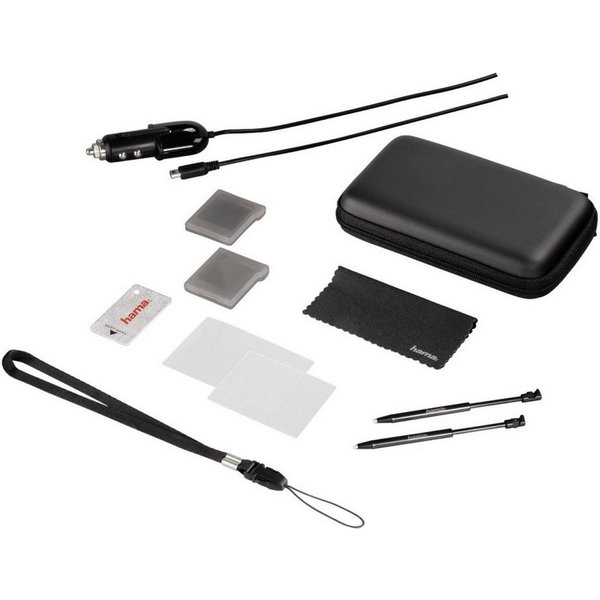 Hama 12in1 Set Tasche Spielehüllen Hard-Case Gaming-Controller (Hardcase, Stift, Schutzfolie etc. für Nintendo New 3DS 3DS DSi Konsole)