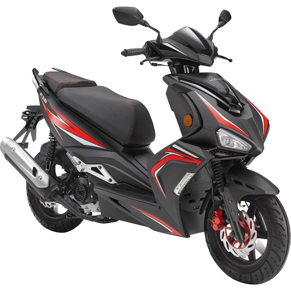 Luxxon Motorroller F18, 50 ccm, 45 km/h, Euro 5, (abschließbares Staufach), 2 Sitzplätze, für Erwachsene, Sportliches Design, 4-Takt Motor