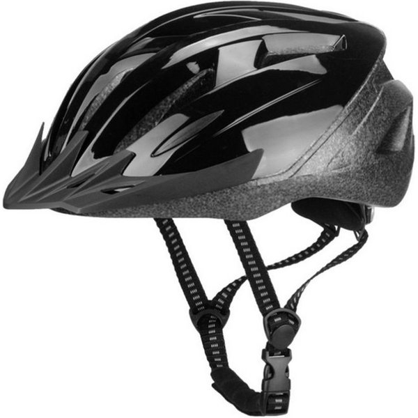 T&Y Trade Fahrradhelm Schutzhelm Damen Herren Jugend Fahrrad Helm Radhelm Fahrradhelm 8221, extra leicht,Sonnenblende,verstellb.Helm Kinnriemen,Gr.58-61cm,schwa