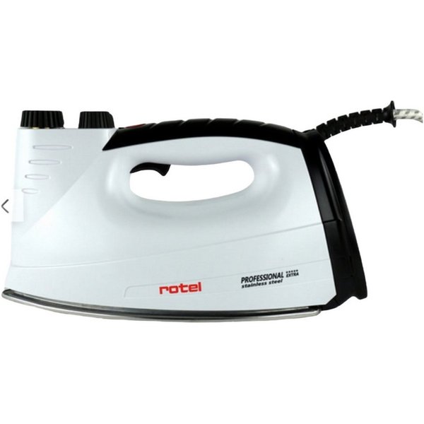 Rotel Dampfbügeleisen Rotel Professional Extra Dampfbügeleisen Schwarz Edelstahlsohle 800W