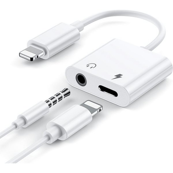 TradeNation Apple IPhone Lightning Audio Adapter Splitter Klinke Aux Kopfhörer Smartphone-Adapter Lightning zu 3,5-mm-Klinke, Lightning, Lightning Adapter