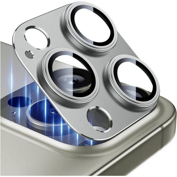 SmartUP Kameraschutzglas für iPhone 16 Pro / 16 Pro Max Titan Kameraglas Panzerglas Panzerfolie für iPhone 16 Pro / iPhone 16 Pro Max