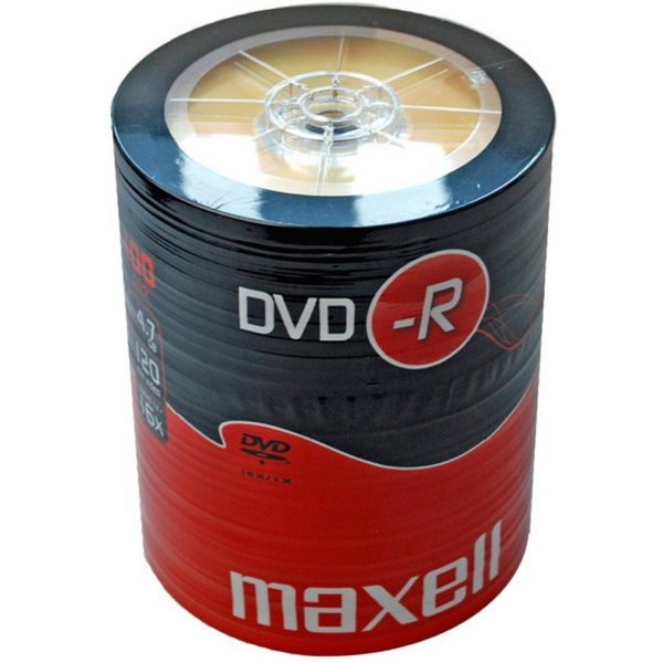 Maxell DVD-Rohling 100 Maxell Rohlinge DVD-R 4,7GB 16x Shrink