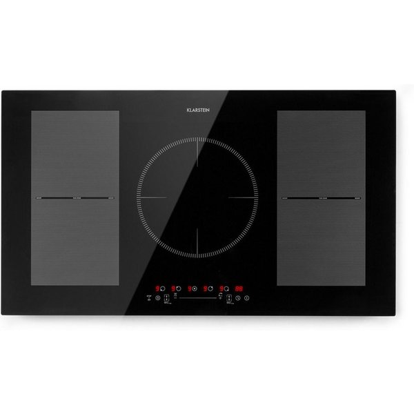 Klarstein Induktions-Kochfeld Delicatessa 90 Flex Induktionskochfeld 90 cm 5 Zonen 7400 W 10035182, Einbau Induktionsherd autark 5 Kochfelder Platten Induktions