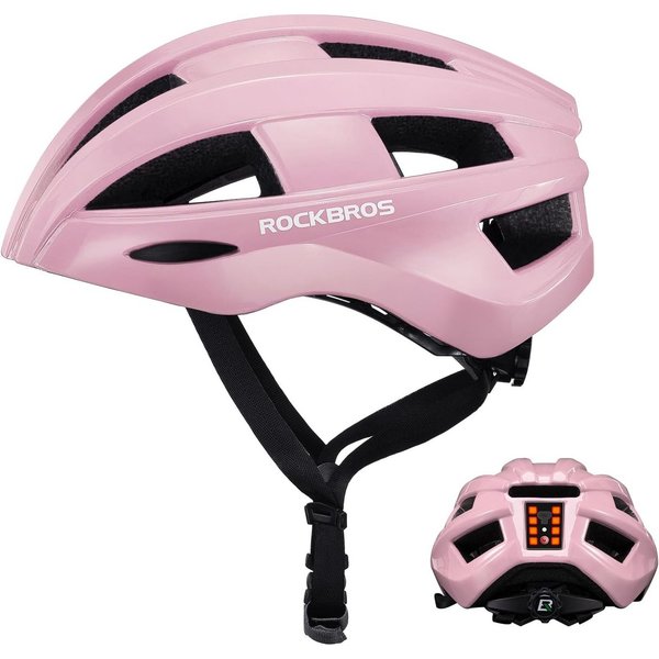 ROCKBROS Fahrradhelm Aufladbarer Fahrradhelm mit Heckleuchte Größe 58-60cm