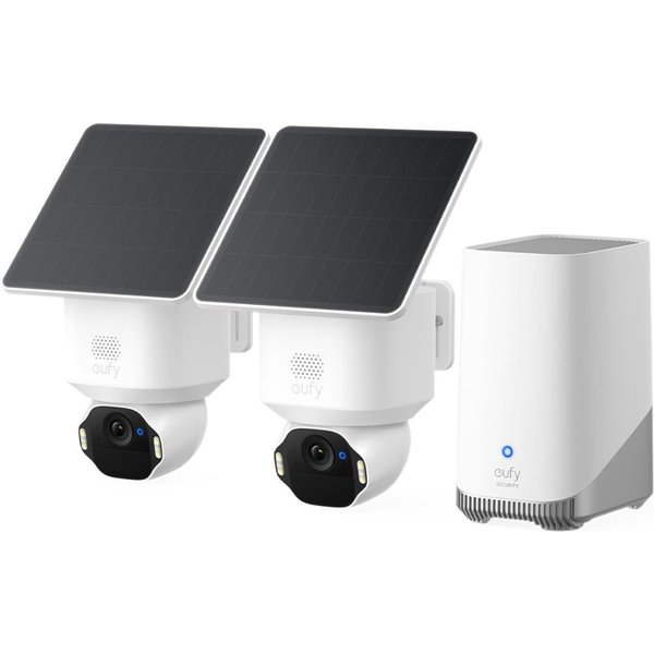 Anker eufy Überwachungskamera eufy eufyCam E42 4K Kabellose Solar-Überwachungskamera Außen (Außenbereich, 2-tlg., E42, Lokale Aufzeichnung)