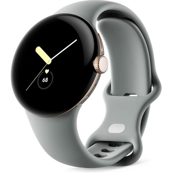 Google Pixel Watch Wifi, Google Android Smartwatch Edelstahlgehäuse Smartwatch