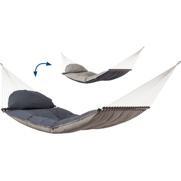 Amazonas Stabhängematte Luxushängematte Fat Hammock taupe