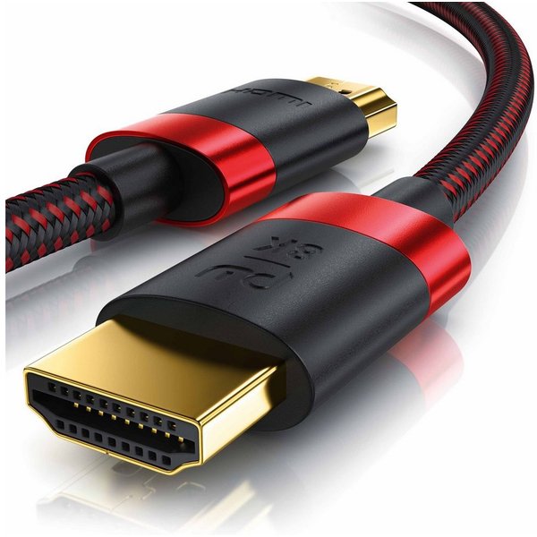 Primewire 8K @ 120Hz / 4K @ 240Hz DSC, Ultra High Speed, Nylonummantelung, 0,25m HDMI-Kabel, 2.1, HDMI Typ A (25 cm), 48 Gbit/s Bandbreite, eARC, CEC, HDCP, für