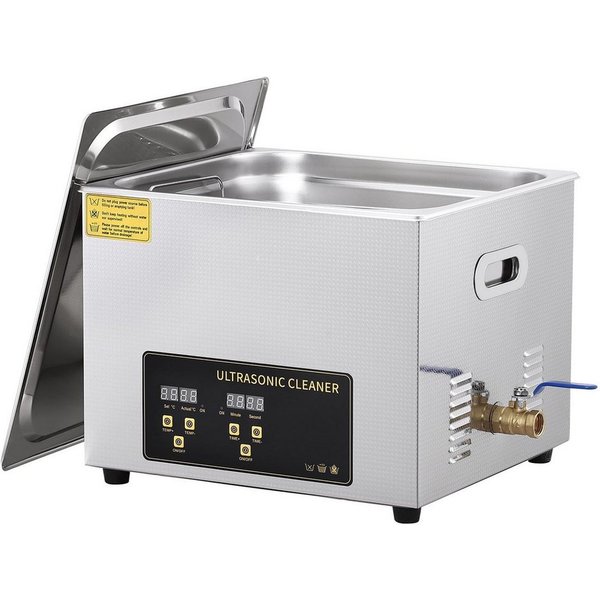 GarveeMore Ultraschallreiniger aus Edelstahl, für Brillen/Schmuck/Uhren, 10L, digitales Bedienfeld, Timer 0-30 Min, Heizung bis 80°C, 40kHz, 240W